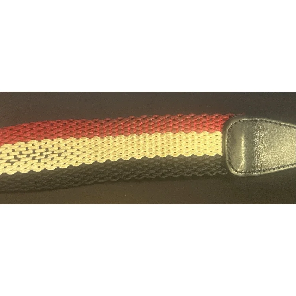 Royal Albartross Woven Elastic Stretch Golf Belt Red White Navy Striped Sz Small